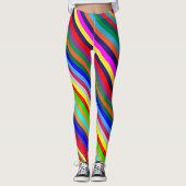 Kleurrijke Streep Leggings (Voorkant)