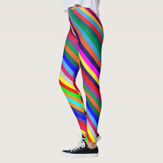 Kleurrijke Streep Leggings (Links)