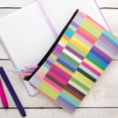 Kleurrijke streep patroon studenten briefpapier sc etui