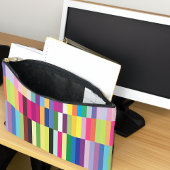 Kleurrijke streep patroon studenten briefpapier sc etui