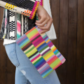 Kleurrijke streep patroon studenten briefpapier sc etui