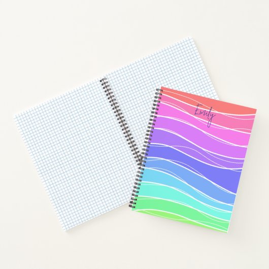 Kleurrijke streepgradiënt notitieboek (Binnen)