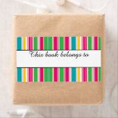 Kleurrijke streepjes "dit boek behoort tot" labels (Insitu)