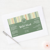 Kleurrijke Streeplijn & Groen Kosmetisch Flesetike Rechthoekige Sticker (Envelop)