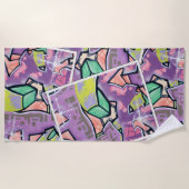 Kleurrijke Street Art Collage Strandlaken (Voorkant)