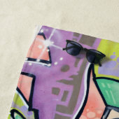 Kleurrijke Street Art Collage Strandlaken (In situ)