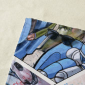 Kleurrijke Street Art Collage Strandlaken (In situ)