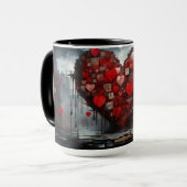 Kleurrijke Street Art Mok - Urban Heartbeat (Voorkant links)