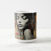 Kleurrijke Street Art Mok - Urban Heartbeat (Midden)