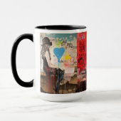 Kleurrijke Street Art Mok - Urban Heartbeat (Links)