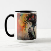 Kleurrijke Street Art Mok - Urban Heartbeat (Links)