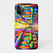 Kleurrijke Street Scene Art Case-Mate iPhone Case (Achterkant)