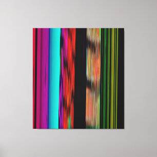 Kleurrijke strepen 717 Abstracte kunst Canvas Afdruk