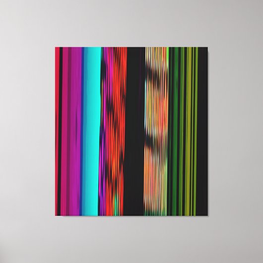 Kleurrijke strepen 717 Abstracte kunst Canvas Afdruk (Voorkant)