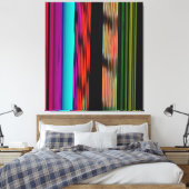 Kleurrijke strepen 717 Abstracte kunst Canvas Afdruk (Insitu (Slaapkamer))