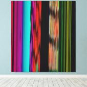 Kleurrijke strepen 717 Abstracte kunst Canvas Afdruk (Insitu (Houten vloer))