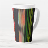 Kleurrijke strepen 717 Abstracte kunst Latte Mok (Rechterhoek)