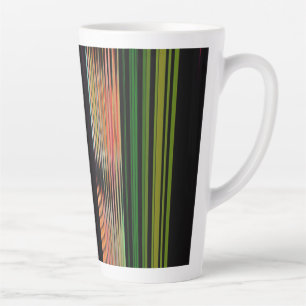 Kleurrijke strepen 717 Abstracte kunst Latte Mok
