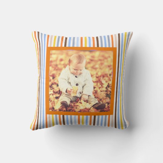 Kleurrijke strepen, aangepaste foto x5 kussen (Achterkant)