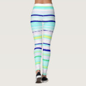 Kleurrijke strepen abstract leggings (Achterkant)