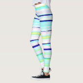 Kleurrijke strepen abstract leggings (Links)
