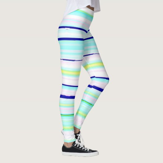 Kleurrijke strepen abstract leggings (Rechts)