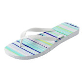 Kleurrijke strepen abstract teenslippers (Schuin)