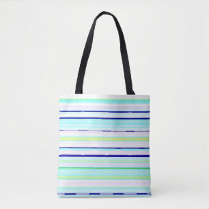 Kleurrijke strepen abstract tote bag