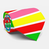 Kleurrijke Strepen Abstracte Stropdas (Opgerold)