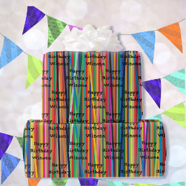 Kleurrijke strepen Alle incidentcadeaus Cadeaupapier