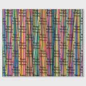 Kleurrijke strepen Alle incidentcadeaus Cadeaupapier (Vlak)