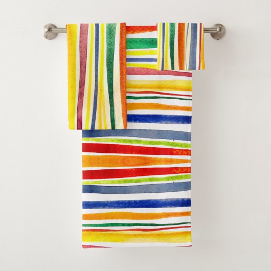 kleurrijke strepen bad handdoek (Insitu)