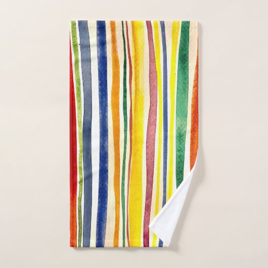 kleurrijke strepen bad handdoek (Handdoek)