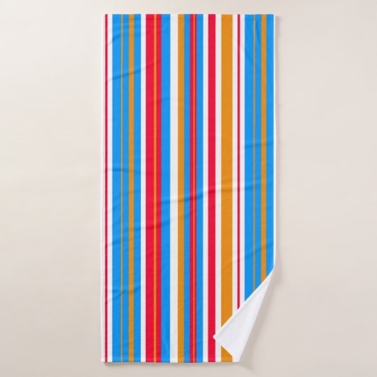 kleurrijke strepen badhanddoek (Badhanddoek)