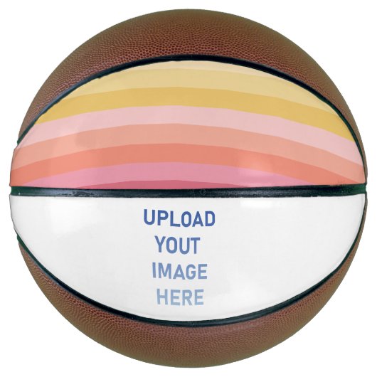 Kleurrijke Strepen Basketbal (Voorkant)