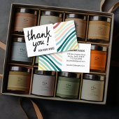 Kleurrijke strepen Bedankt voor uw bestelling wink Visitekaartje