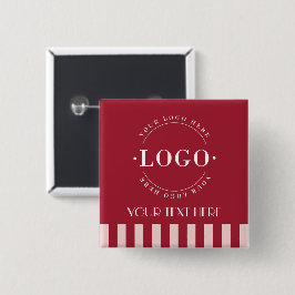 Kleurrijke Strepen Bedrijf Logo Bedrijfspromotie Vierkante Button 5,1 Cm