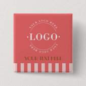 Kleurrijke Strepen Bedrijf Logo Bedrijfspromotie Vierkante Button 5,1 Cm (Voorkant)