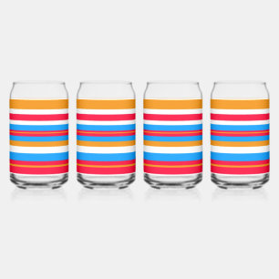 kleurrijke strepen blikvorm glas