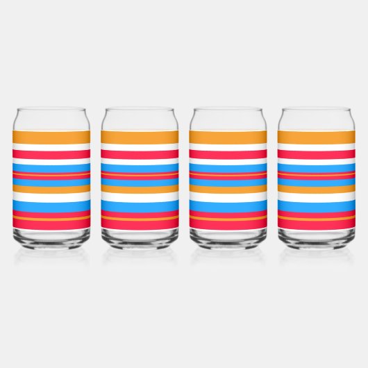 kleurrijke strepen blikvorm glas (Voorkant)
