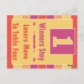 Kleurrijke Strepen Bunco Tafel Kaart #1 tot 4 (Achterkant)