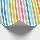 kleurrijke strepen cadeaupapier (Hoek)