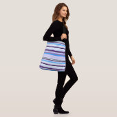 Kleurrijke strepen crossbody tas (Op model)