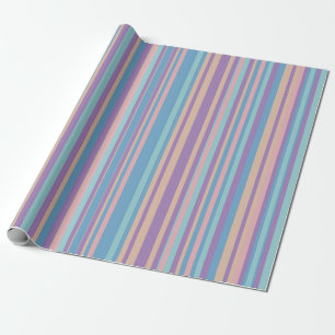 Kleurrijke strepen Deens pastelpatroon Cadeaupapier