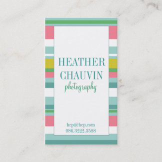 Kleurrijke strepen, eenvoudig visitekaartje