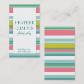 Kleurrijke strepen, eenvoudig visitekaartje (Voorkant / Achterkant)