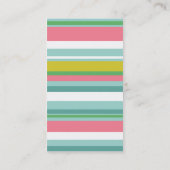 Kleurrijke strepen, eenvoudig visitekaartje (Achterkant)
