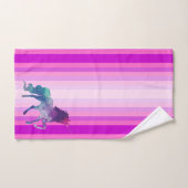 Kleurrijke strepen en eenhoorn bad handdoek (Handdoek)