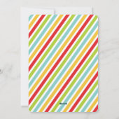 Kleurrijke strepen en kerstfeestdagen feestdagenkaart (Achterkant)