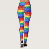 Kleurrijke strepen geometrisch patroon modern chic leggings (Achterkant)